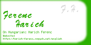 ferenc harich business card